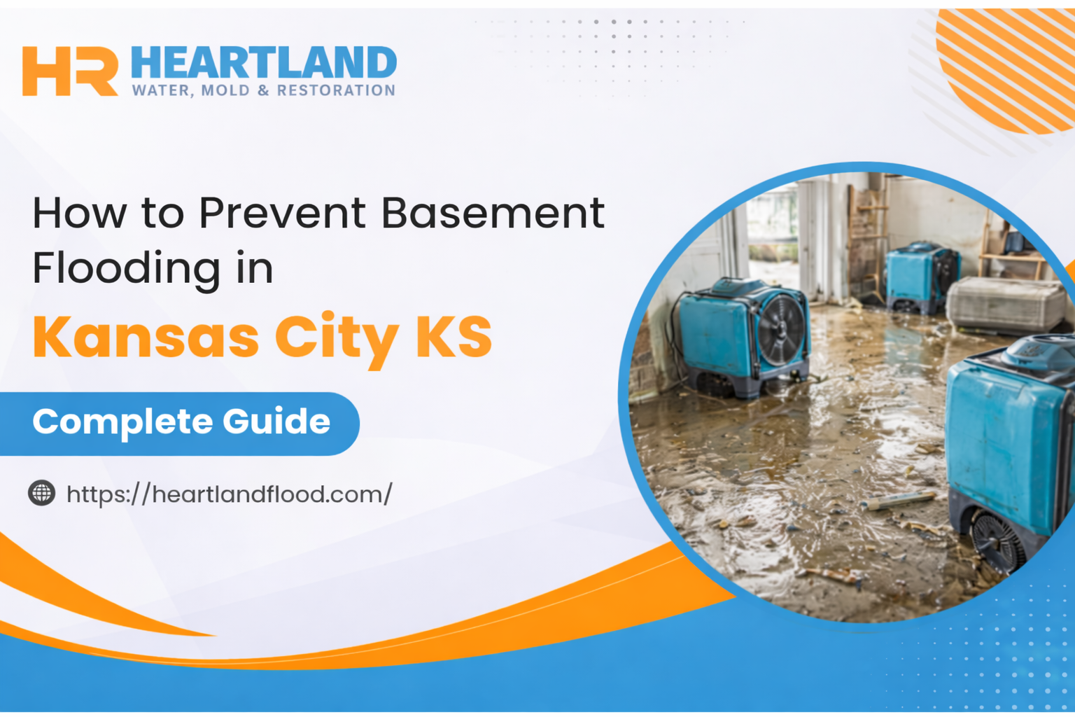 Basement flooding cleanup with drying equipment in Kansas City KS